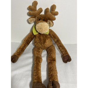 Original Amela Design Brown Moose Reindeer Plush Stuffed 18” Crazy Legs Bow Tie